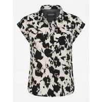 KOROSHI Bluse sort / hvid