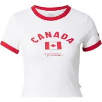 Levi's Shirts 'Canada Ringer Tee' grenadine / hvid