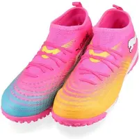 Puma Future 9 Match Mid + TT Showtime - Pink/Orange/Blå/Hvid Børn - Turf (TF), størrelse 38½