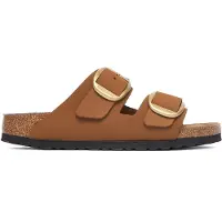Birkenstock Birkenstocktil kvinder. 1032989 Sandaler i læder Arizona Big Buckle Nubuck (smal pasform) brun (36), Fast, Ruskind, Ingen, Casual
