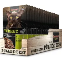Leonardo - Kalkun + ekstra pulled beef - Pose - 16 x 70 g
