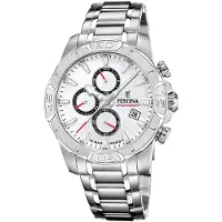 Festina Herreur F20704-1 Timeless Hvid/Stål Ø45 mm
