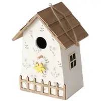 Progarden træ redehus KAMILLE med blomster, 22 cm