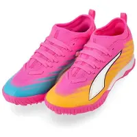 Puma Ultra 6 Match Mid + TT Showtime - Pink/Hvid/Orange/Blå/Sort Børn - Turf (TF), størrelse 36