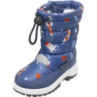 Playshoes Snowboots 'Weltraum' blå / grå / rød