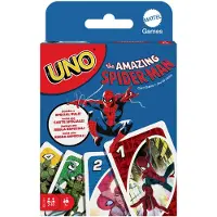 Mattel Games UNO The Amazing Spider-Man-kortspil til b?rn, voksne og familie med kortspil og specialregler inspireret af Marvel Comic Book Series