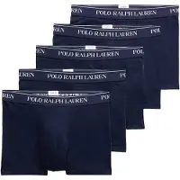 Ralph Lauren Polo Ralph Laurentil mænd. 714864292009 Pack med 5 boxershorts i elastisk marineblå bomuld (S), Afslappet