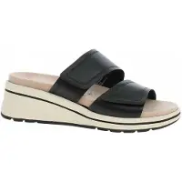 Caprice Mule, black, made of Leather with Wedge heel, Size 38