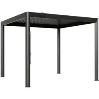 PRIMEYARD 3,5x3m Pergola, lameltag, antracitgrå