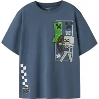 Name it T-shirt - NkmJun - Minecraft - Vintage Indigo - - 9-10 år (134-140) - T-Shirt