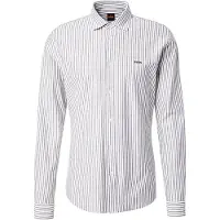 BOSS Slim fit skjorte i meleret bomuldsjersey