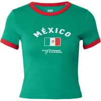 Levi's Shirts 'Mexico Ringer Tee' grøn / rød / hvid