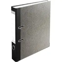 Exacompta Brevordner Premium Touch A4 50mm, sort ryg/grå marmoreret, med label på ryg - (20 stk./karton)