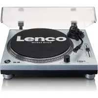 Lenco L-3809ME, Direct drev pladespiller, Vejledning, Blå, Metallic, Aluminium, Metal, Plast, Aluminium, 33,45 rpm