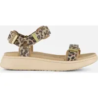 Woden Sandaler 'Line' beige / mørkebeige / sort