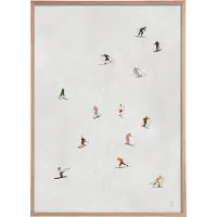 Fine Little Day Skiers plakat 50x70 cm Lysegrå