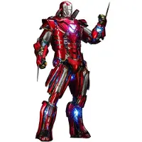 Hot toys Figur MMS618D43 - Marvel Comics - Iron Man 3 - Silver Centurion Armor Suit Up Version