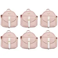 Semoic 6X Backpack Small Diagonal Bag Leather Backpack Cute Bow Backpack Ladies Wallet