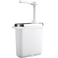 Semoic 1L Saucedispenser med pumpe i rustfrit stål - Kondiment