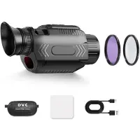 Zandona 4K Night Vision Monocular,Digital WiFi Infrared Telescope,68MP 28X Zoom Monocular with Macro Lens + Polarizing Filter