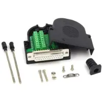 Zandona 1pc DB25 Breakout Connector Solderless 25 Pin D-SUB RS232 Connector 3+9 VGA Male Female Plug