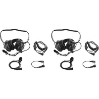Semoic 2X Noise Cancelling Aviation Microphone Headset Walkie Talkie Earpiece -Mounted Noise Reduction Ear Covers