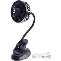 Zandona Portable Clip Stroller Fan,3 Speeds Settings,Flexible Bendable Usb Rechargeable Battery Operated Quiet Desk Fan For