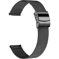 INF Armbånd Rustfrit stål Garmin Venu 3S / Forerunner 265s 18 mm Black