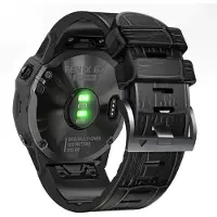 INF Silikone urrem til Garmin Fenix 8/7X/6X/5X Black 22 mm