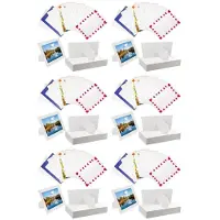 Semoic 180 Pack Paper Picture Frames for 4 X 6Inch Photos, Standing White Cardboard Photo Frames with Easel DIY Crafts Frame