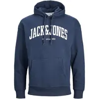 Jack & Jones Sweatshirt 'JJEJosh' navy / hvid