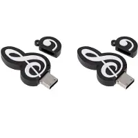 Semoic 2X USB 2.0 Stick Cute Cartoon Memory Stick Music Notes Symbol USB 2.0 Memory External USB Flash Drive Memory Stick 16GB