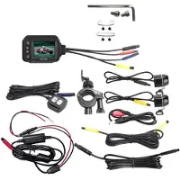 Semoic Motorcycle Driving Recorder Camera Dash Cam 2Inch IPS Screen 1080P+720P Dual AHD Bike Dashcam G-Sensor Parking Mode