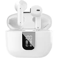 INF TWS trådløse øretelefoner med 6-mikrofon støjreduktion, J11 Pro White