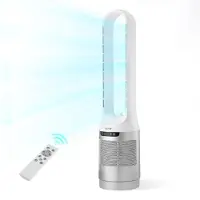 Vevor Bladløs tårnventilator, 65° oscillerende stående ventilator, 12 hastigheder og 4 tilstande og 8-timers timer, 4,5 m/s højhastigheds gulvluftcirkulator, kraftfuld luftstrøm til soveværelse, stue,