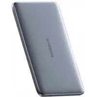 Baseus PicoGo AM41 5000mAh 20W Ultra-Thin MagSafe Compatible Power Bank with Black Simple USB-C 60W 30cm Cable - Grey - 5 Ah