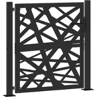 vidaXL havelåge sort 100x100 cm stållampedesign