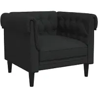 vidaXL Chesterfield-sofastol stof sort