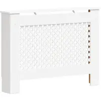 vidaXL Radiatorskjuler MDF - 1 / Hvid / 112 x 19 x 81.5 cm