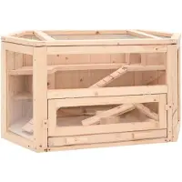 vidaXL hamsterbur 80x40x43 cm massivt fyrretræ
