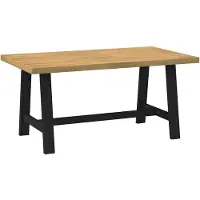 vidaXL spisebord NOAIN A-formede ben 160x90x75 cm massivt træ fyrretræ