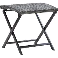 vidaXL foldbar taburet polyrattan grå