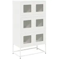 vidaXL højskab 68x39x123 cm stål hvid