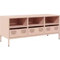vidaXL tv-bord 101,5x39x43,5 cm koldvalset stål lyserød