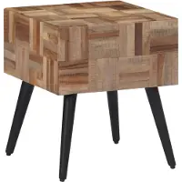 vidaXL sidebord 40x40x45 cm massivt genbrugsteak