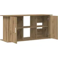 vidaXL akvariestativ håndlavet eg 121x41x58 cm konstrueret træ