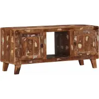 vidaXL TV-Bord 105x46x32 Cm Massivt Genbrugstræ - Massivt genanvendt træ