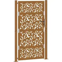 vidaXL havelåge 100x175 cm vejrbestandigt stålbladdesign