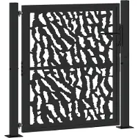 vidaXL havelåge sort 100x100 cm stålspordesign