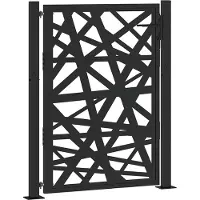 vidaXL havelåge sort 100x125 cm stållampedesign